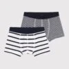 PETIT BATEAU Lot De 2 Boxers 3-12 Ans