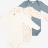 PETIT BATEAU Sous-vêtements Barboteuse / Body NAISS Enfants Bleu-gris / Blanc -Petit Bateau Soldes b5507506e65a10607021323f526410dc