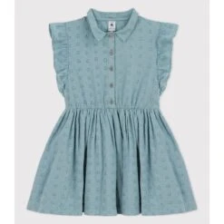 PETIT BATEAU Robe En Broderie Anglaise Avec Volants -Petit Bateau Soldes b99b114dcc51f6c348a14bce603f7747