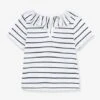 Blouse Rayéebébé Manches Courtes En Jersey PETIT BATEAU -Petit Bateau Soldes blouse rayee bebe manches courtes en jersey petit bateau
