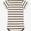 Body Manches Courtes Col Tunisien En Coton Bio PETIT BATEAU -Petit Bateau Soldes body manches courtes col tunisien en coton bio petit bateau