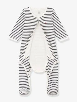 Bodypyjama à Rayures En Coton Bébé PETIT BATEAU