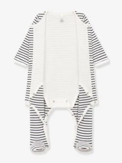 Bodypyjama à Rayures En Coton Bébé PETIT BATEAU -Petit Bateau Soldes bodypyjama a rayures en coton bebe petit bateau 3