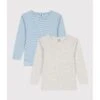 PETIT BATEAU Lot De 2 T-shirts Manches Longues En Coton