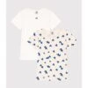 PETIT BATEAU Lot De 2 T-shirts De Corps Manches Courtes -Petit Bateau Soldes cdab1c5a6bbf078faf8daa99a3028ad8