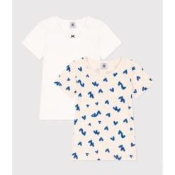 PETIT BATEAU Lot De 2 T-shirts De Corps Manches Courtes