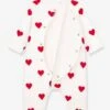 Combinaison Longue Cœurs Rouges Bébé En Côte PETIT BATEAU -Petit Bateau Soldes combinaison longue coeurs rouges bebe en cote petit bateau