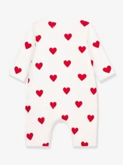 Combinaison Longue Cœurs Rouges Bébé En Côte PETIT BATEAU -Petit Bateau Soldes combinaison longue coeurs rouges bebe en cote petit bateau 2