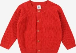 PETIT BATEAU Sweats Et Mailles Cardigan Enfants Rouge