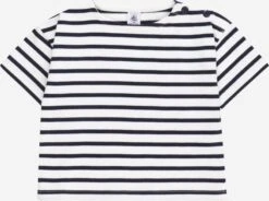 PETIT BATEAU T-Shirts T-Shirt Enfants Bleu Foncé / Blanc
