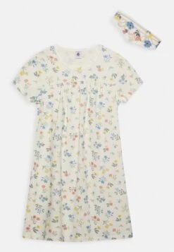 PETIT BATEAU Ensemble Nuit Mar/Mu3A Set - Chemise De Nuit / Nuisette - Marshmallow/Multico