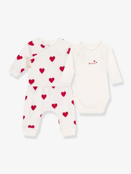 Ensemble 3 Pièces Imprimé Coeur Bébé PETIT BATEAU 3 Ensemble 3 Pièces Imprimé Coeur Bébé PETIT BATEAU – Image 2