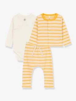 Ensemble Naissance 3 Pièces En Coton Bio PETIT BATEAU -Petit Bateau Soldes ensemble naissance 3 pieces en coton bio petit bateau 2