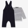 Ensemble Salopette Et Marinière PETIT BATEAU -Petit Bateau Soldes ensemble salopette et mariniere petit bateau