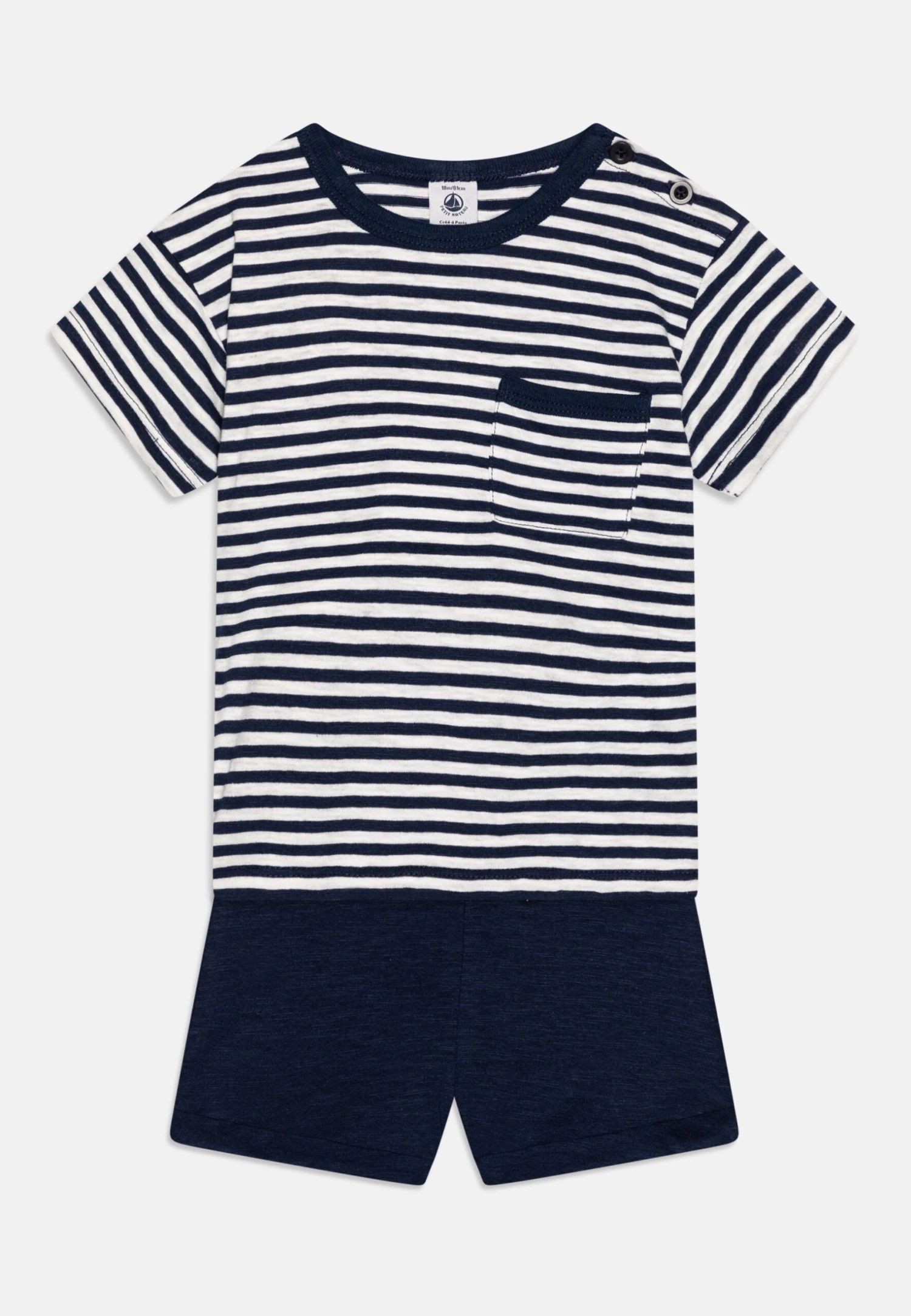 PETIT BATEAU Ensemble 2 Pieces Unisex Set - T-Shirt Imprimé - Medieval/Marshmallow 3 PETIT BATEAU Ensemble 2 Pieces Unisex Set - T-Shirt Imprimé - Medieval/Marshmallow