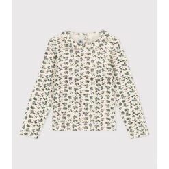 PETIT BATEAU T-shirt Col Claudine Imprimé à Manches Longues