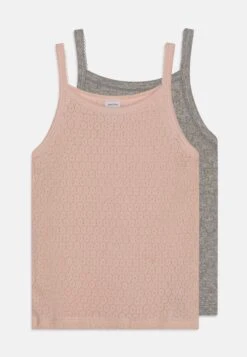 PETIT BATEAU Kids 2 Pack - Caraco - Pink/Grey-Melange