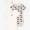 Lot 3 Bodies Manches Courtes Imprimé Baleine PETIT BATEAU