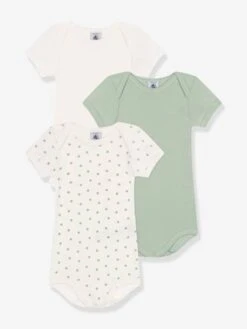 Lot 3 Bodies Manches Courtes PETIT BATEAU -Petit Bateau Soldes lot 3 bodies manches courtes petit bateau 1