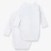 Lot De 2 Bodies Croisés Manches Longues Bébé Naissance En Coton Bio PETIT BATEAU -Petit Bateau Soldes lot de 2 bodies croises manches longues bebe naissance en coton bio petit bateau