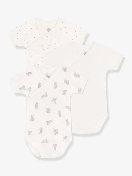 Lot De 3 Bodies Croisés Manches Courtes Lapins Bébé PETIT BATEAU 5 Lot De 3 Bodies Croisés Manches Courtes Lapins Bébé PETIT BATEAU – Image 3
