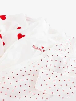Lot De 3 Bodies Croisés Manches Longues Coeurs Bébé Naissance En Coton Bio PETIT BATEAU -Petit Bateau Soldes lot de 3 bodies croises manches longues coeurs bebe naissance en coton bio petit bateau 2