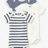Lot De 3 Bodies Manches Courtes En Coton Bio PETIT BATEAU -Petit Bateau Soldes lot de 3 bodies manches courtes en coton bio petit bateau