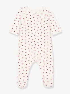 Pyjama Bébé Coeur En Velours PETIT BATEAU -Petit Bateau Soldes pyjama bebe coeur en velours petit bateau 1