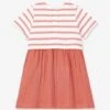Robe Bi-matière En Gaze De Coton Et Jersey épais Bio Bébé - PETIT BATEAU -Petit Bateau Soldes robe bi matiere en gaze de coton et jersey epais bio bebe petit bateau