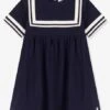 Robe Manches Courtes En Coton Bio PETIT BATEAU -Petit Bateau Soldes robe manches courtes en coton bio petit bateau