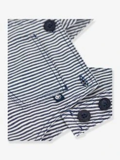 Salopette Courte En Toile Bébé PETIT BATEAU -Petit Bateau Soldes salopette courte en toile bebe petit bateau 2